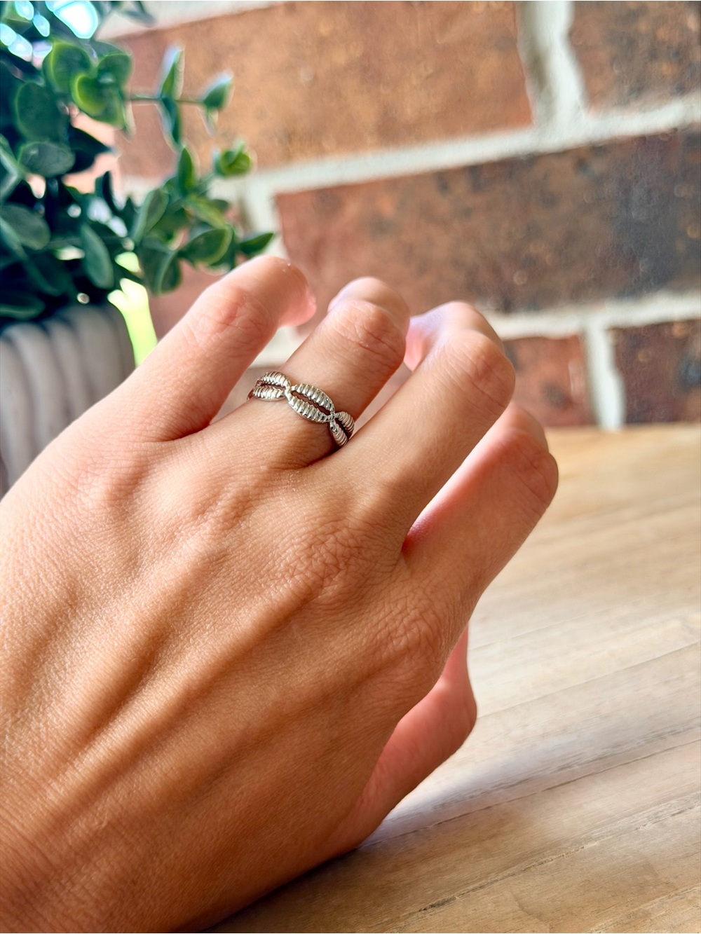 Stainless Steel Petal Ring